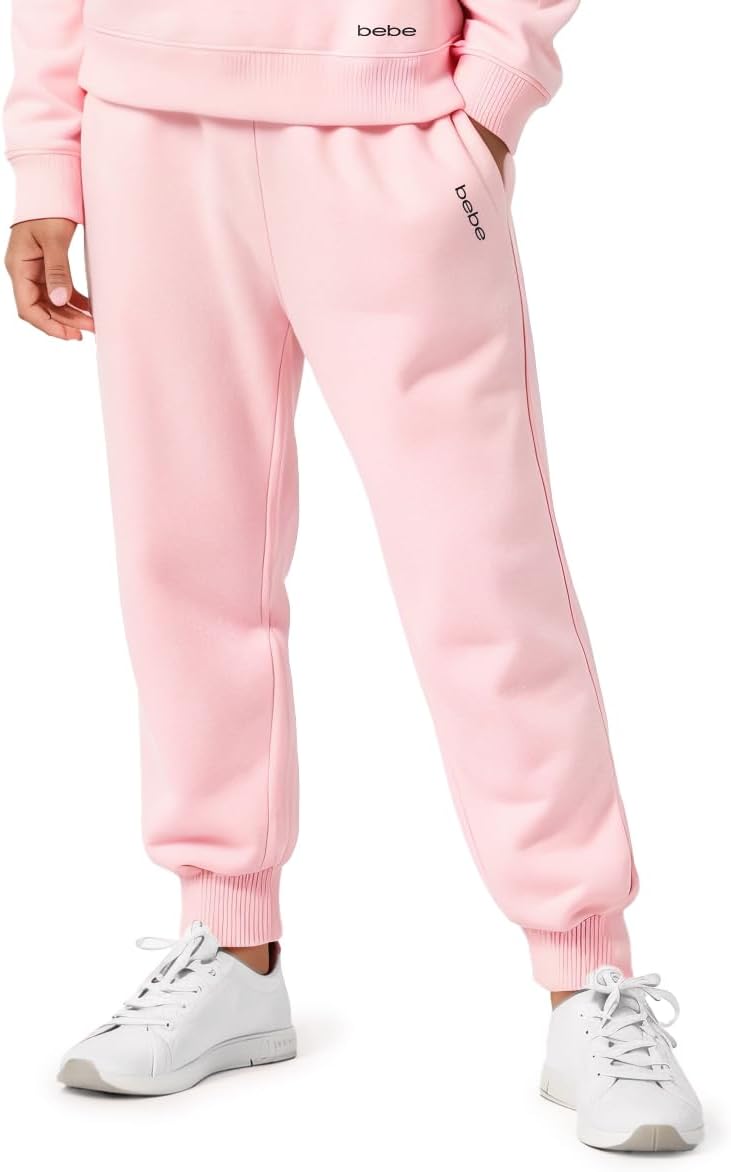 bebe Girls Sweatpants with Pockets, French Terry Joggers Loungewear, Sweat Pants for Girls - Image 6