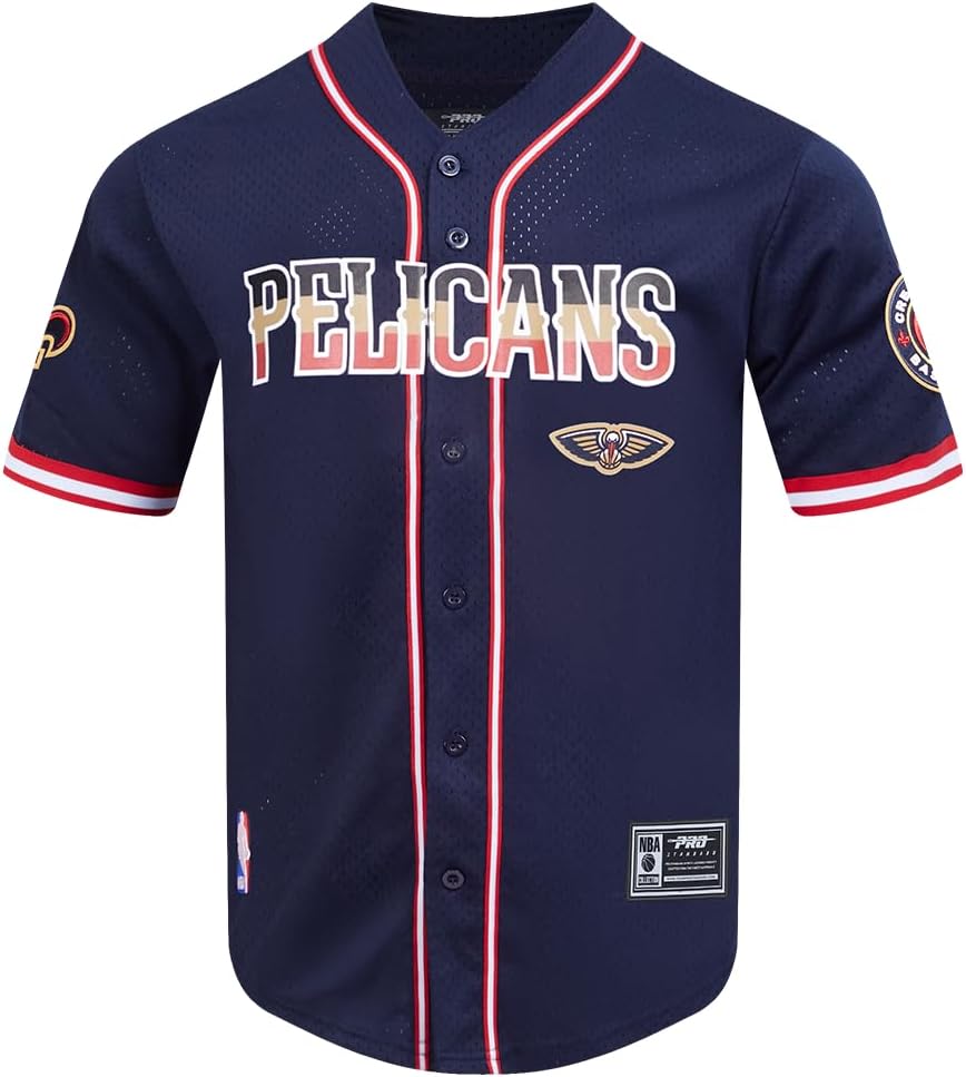 Mens NBA Mesh Button Down Top - Image 40