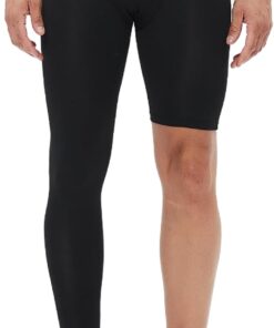 Men's Basketball Single Leg Tight Sports Pants 1/2 One Leg Compression Pants Athletic Base Layer Underwear