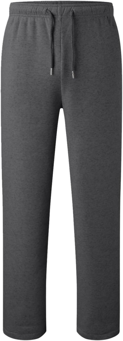 Boy's Fleece Cargo Sweatpants Athletic Basketball Joggers Sweat Pants Drawstring Elastic Waist Open Bottom Pants with Pockets - Image 4