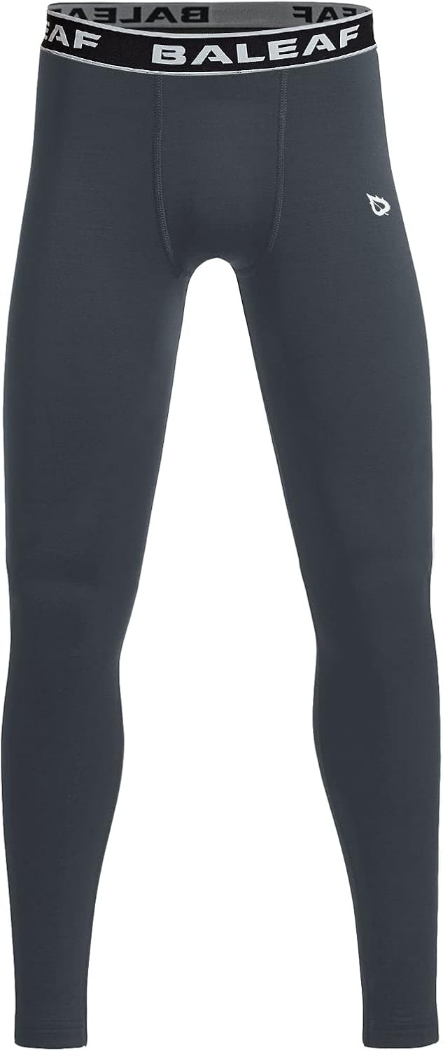 baleaf Boys Fleece Compression Leggings Youth Pants Kids Tights Football Basketball Baseball Sports Cold Weather Gear - Image 7