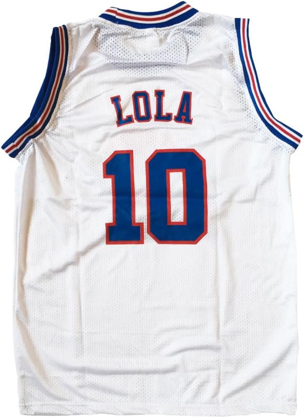 Lola #10 White Basketball Jersey - Costume & Everyday Wear Uniform - Space 90s Sports Movie Halloween - Unisex Adult Fan Gift - Image 3