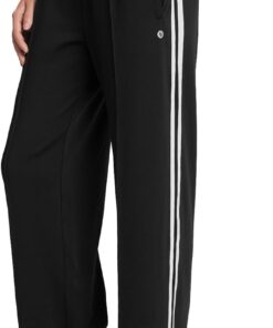 baleaf Womens Track Pants Athletic Running Pants Sweatpants Straight Leg Zipper Pockets Sports Jogging Striped Loose Fit