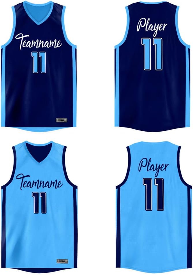 Custom Reversible Basketball Jersey Mesh Performance Uniform Personalized Printed Name Number for Men/Boy - Image 20