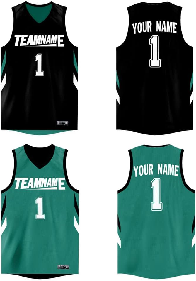 Custom Reversible Basketball Jersey Mesh Performance Uniform Personalized Printed Name Number for Men/Boy - Image 7