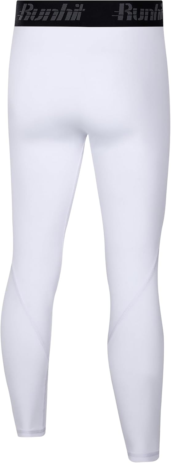 Runhit Boys Compression Leggings,Youth Athletic Tights Basketball Compression Pants,Boys Base Layer Pants Sports Legging - Image 2