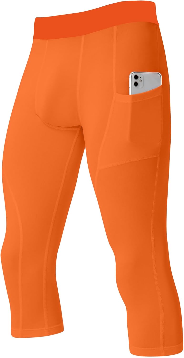 SPVISE Men's 3/4 Compression Pants Athletic Capri Leggings Dry Fit Running Tights with Pocket Basketball Sports Gym Baselayer - Image 12