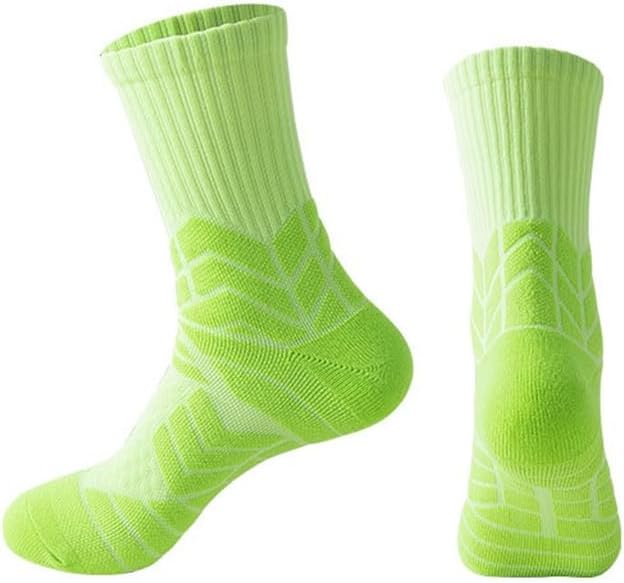 Men's Towel Bottom Sports Socks, Basketball Socks, Thickened High Top Socks(Blue) - Image 5