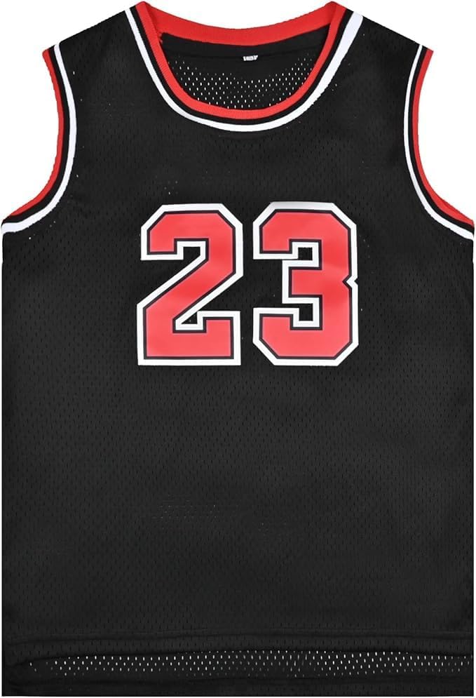 Men's Classic #23 Basketball Jersey Unisex Sweatshirt 90s Clothing Fan Shirt Gift Black/Red S-XXL