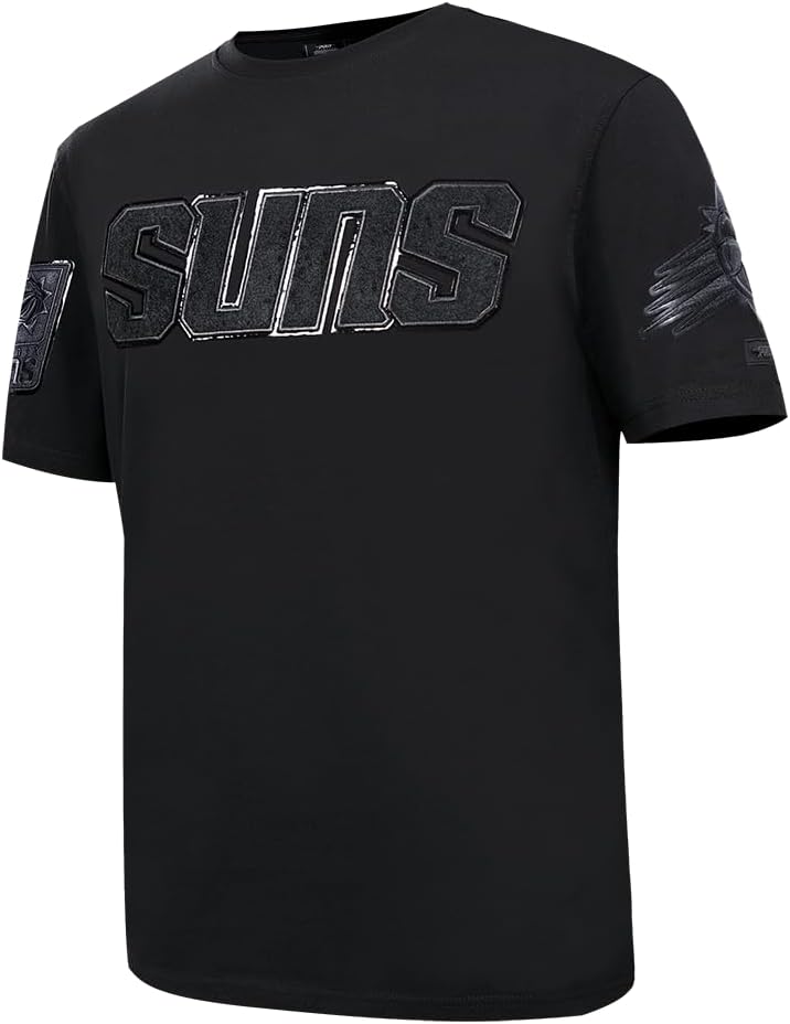 Mens NBA Classic Triple Black Cotton Short Sleeve Tee - Image 34