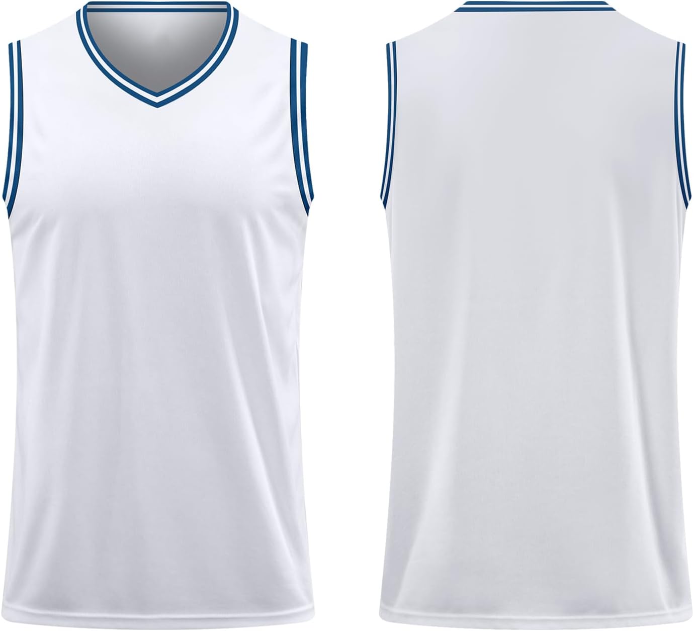 Blank Men's Basketball Jersey Cuff Stripes Team Athletic Scrimmage Uniform Mesh Sport Shirt S-3XL - Image 10