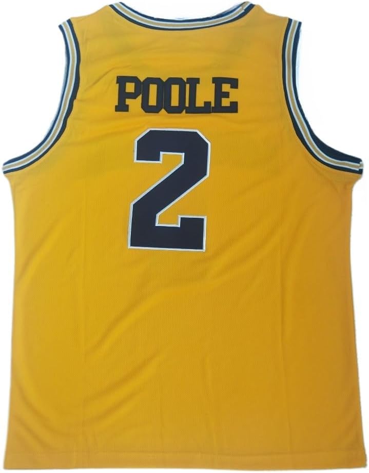 Men's State College #2 Retro Vintage Throwback Basketball Jersey Embroidered Yellow - Image 3