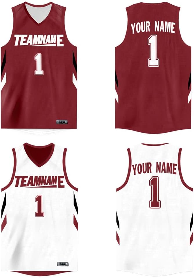 Custom Reversible Basketball Jersey Mesh Performance Uniform Personalized Printed Name Number for Men/Boy - Image 19