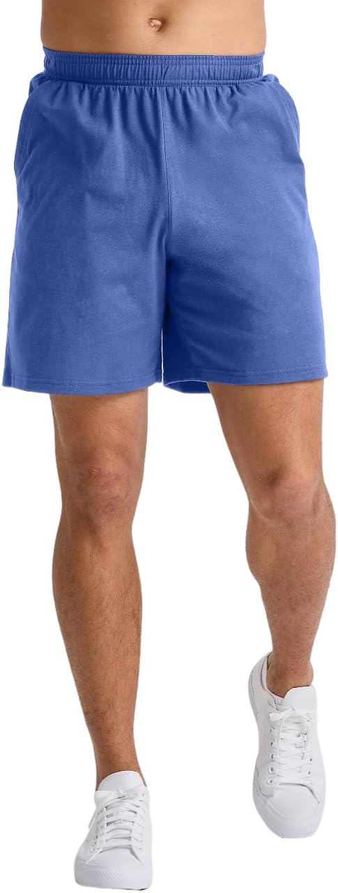 Hanes Mens Originals Cotton Shorts with Pockets, Pull-on Jersey Gym Shorts, 7" - Image 9