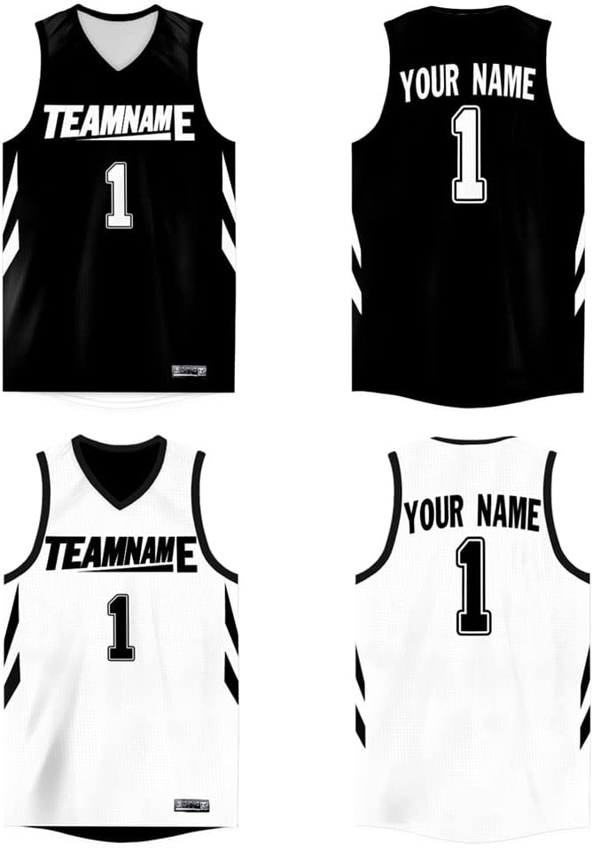 Custom Reversible Basketball Jersey Mesh Performance Uniform Personalized Printed Name Number for Men/Boy - Image 10