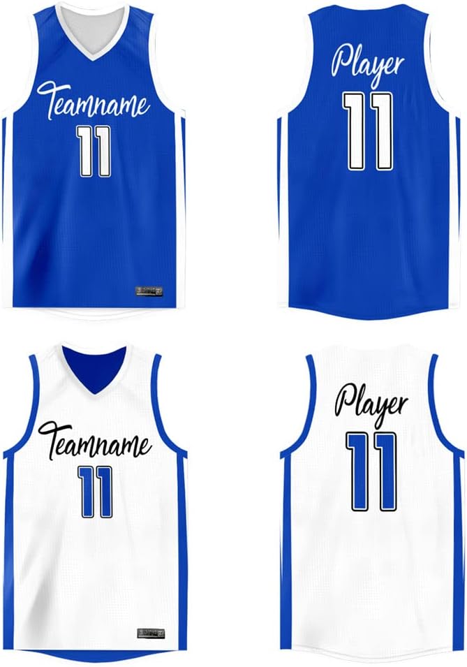 Custom Reversible Basketball Jersey Mesh Performance Uniform Personalized Printed Name Number for Men/Boy - Image 27