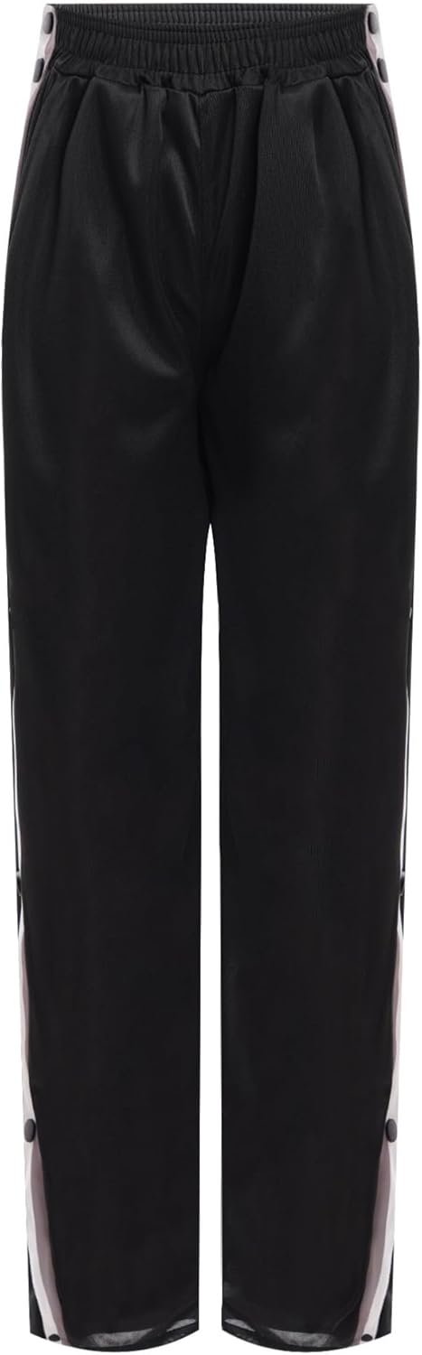 TiaoBug Kids Boys Girls Tear Away Basketball Pants Post Surgery Button Elastic Waist Pants with Pockets - Image 2