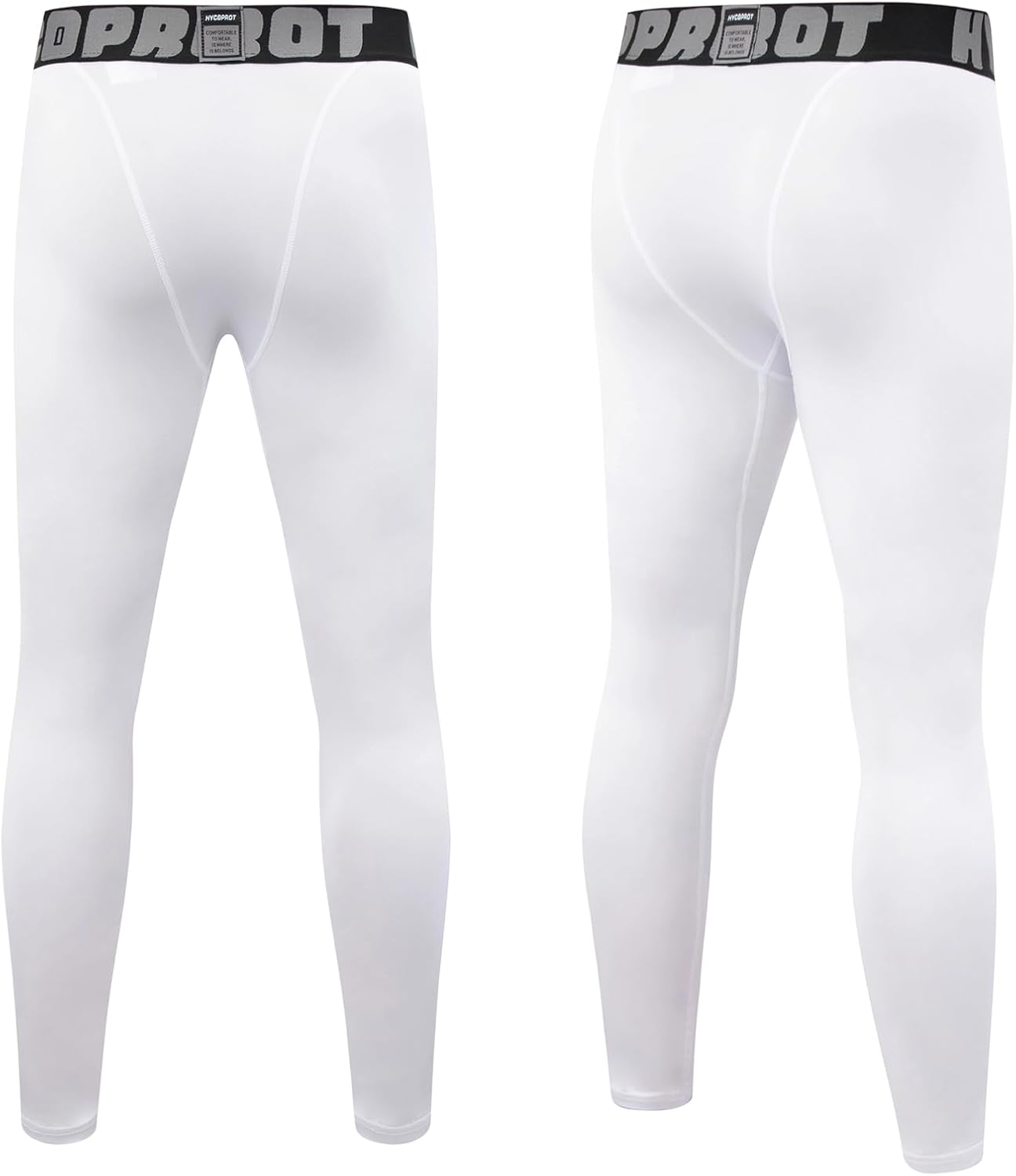 HYCOPROT Boys' Compression Pants Youth Leggings Tights Kids Athletic Sports Base Layer for Running Football Basketball - Image 3