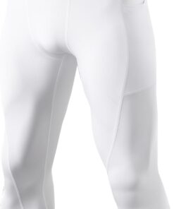 Men's 3/4 Compression Pants with Pocket - Performance Sportswear for Running Basketball Gym and Outdoor Activities