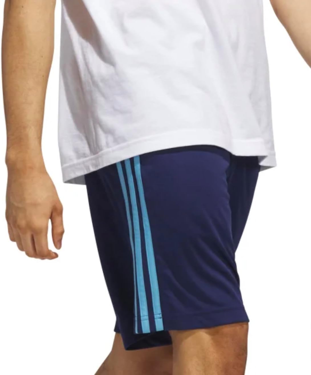 adidas Mens 3S PES Athletic Shorts Training Casual Bottoms Casual Moisture Wicking - Grey - Image 2