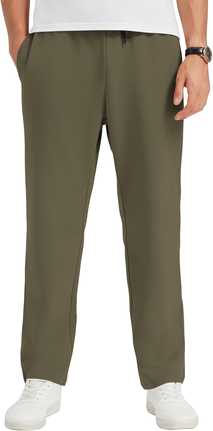 Idtswch 30/32/34/36/38/40 Long Inseam Mens Tall Sweatpants Open Bottom Joggers Athletic Yoga Pants with Pockets - Image 11