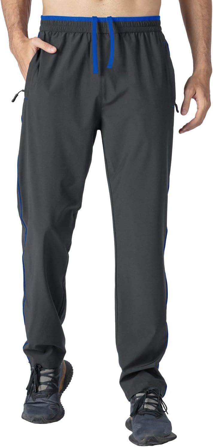 Rdruko Men's Casual Pants Lightweight Quick Dry Hiking Running Workout Outdoor Sports Sweat Pants - Image 27