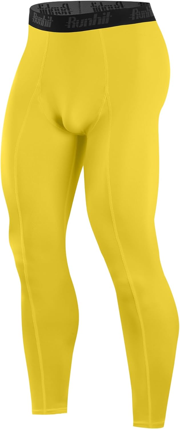 Runhit Men’s Compression Pants Running Tights Workout Leggings Athletic Base Layer Pants for Sports Yoga Basketball - Image 9