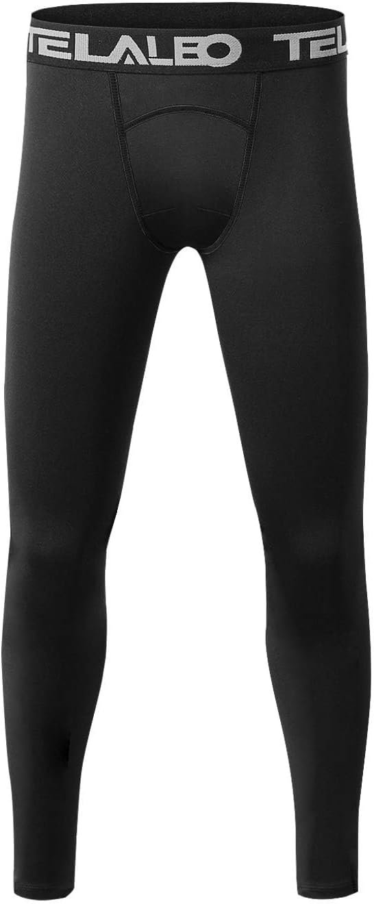 TELALEO 1/2/3/4 Pack Boys' Youth Compression Leggings Pants Tights Athletic Base Layer for Running Hockey Basketball - Image 10