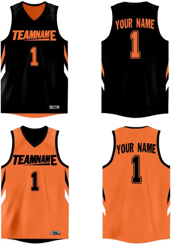 Custom Reversible Basketball Jersey Mesh Performance Uniform Personalized Printed Name Number for Men/Boy