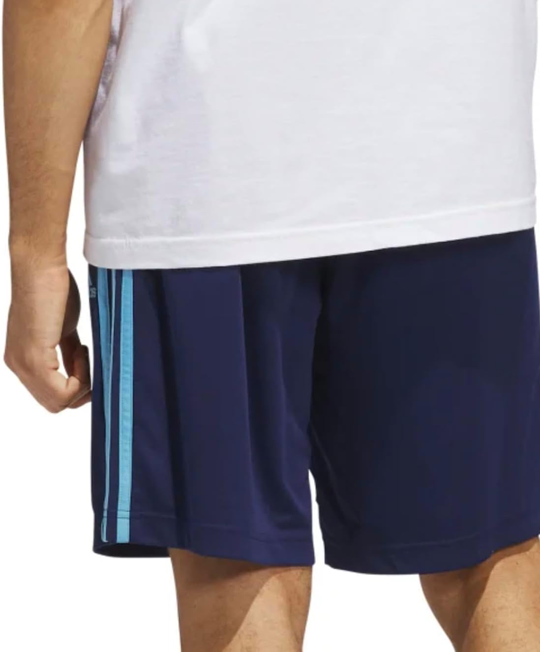 adidas Mens 3S PES Athletic Shorts Training Casual Bottoms Casual Moisture Wicking - Grey - Image 3