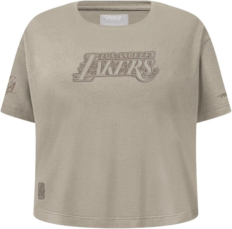 Pro Standard Big Girls NBA Neutral Cotton Short Sleeve Boxy Tee - Image 79