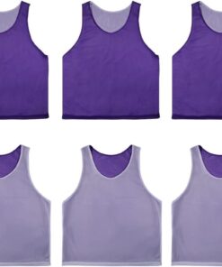 6 PCS Reversible Pinnies Basketball Soccer Training Vest Double Sided Mesh Jerseys for Adult