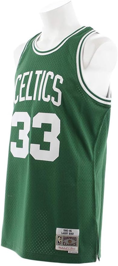Larry Bird Boston Celtics Mitchell and Ness Men's Green Throwback Jesey - Image 2