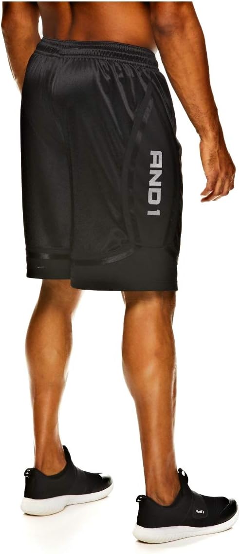 AND1 Men's All Courts Basketball Core Shorts (3XL 48/50, Black) - Image 2