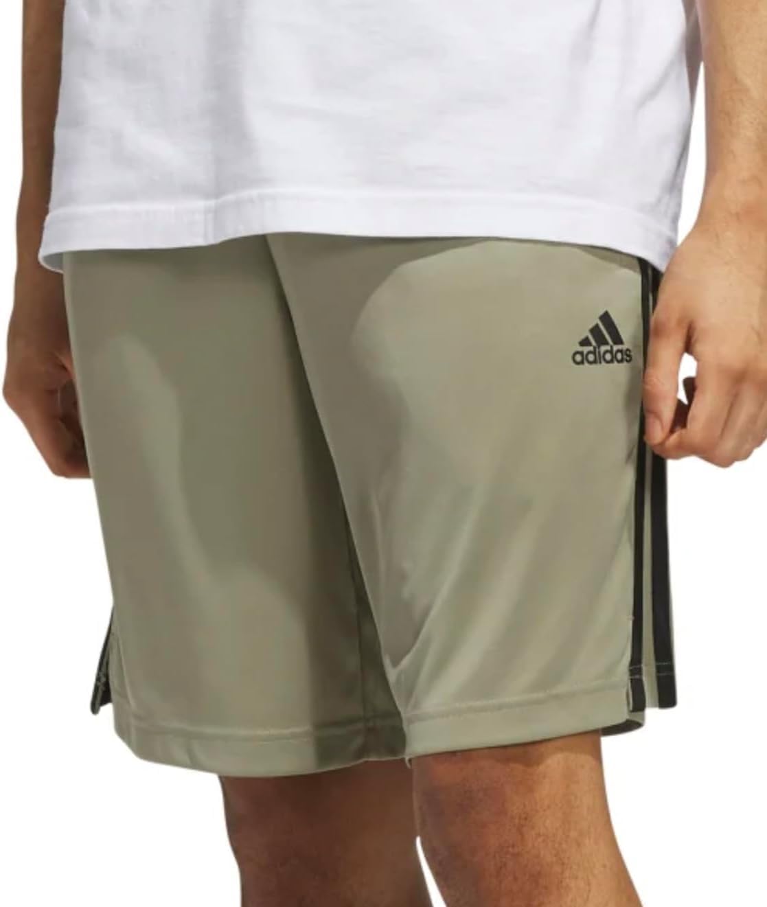 adidas Mens 3S PES Athletic Shorts Training Casual Bottoms Casual Moisture Wicking - Grey - Image 9