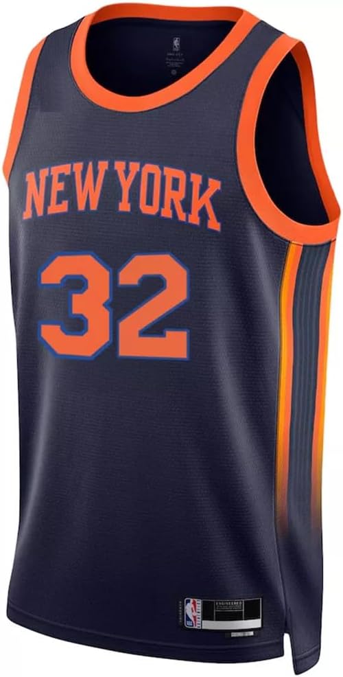 Karl-Anthony Towns New York Knicks NBA Kids Youth 8-20 Navy Statement Edition Swingman Jersey - Image 2