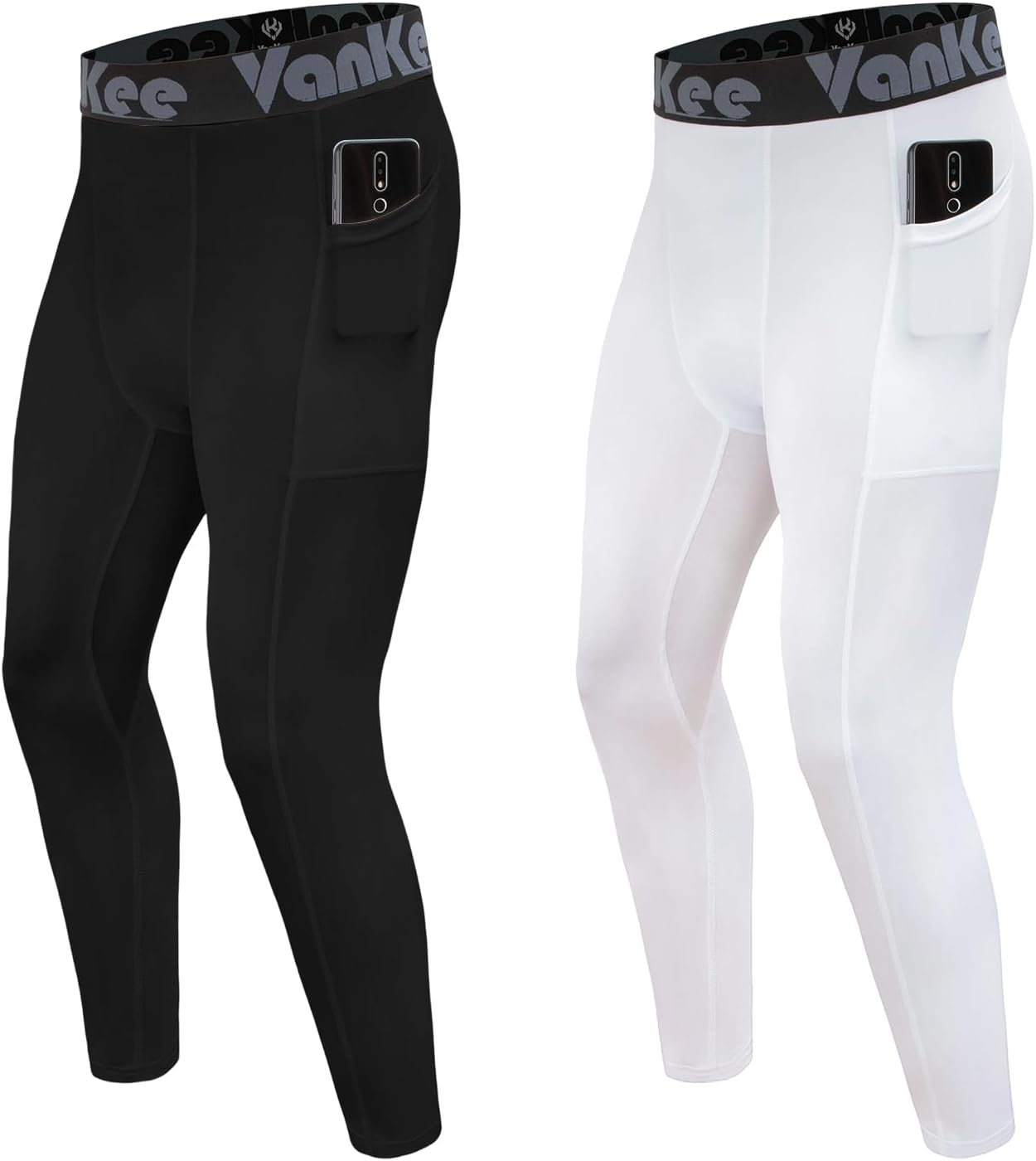 Men's Compression Pants with Pocket Workout Base Layer Athletic Sports Tights Leggings for Yoga Basketball Running Gym - Image 7