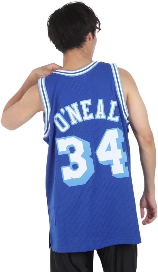 Mitchell and Ness O`Neal Royal #34 Lakers Swingman Jersey (18013-LALROY96SON) - Image 4