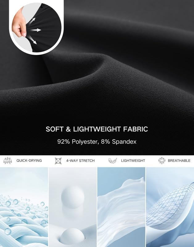 GGJ Men's Lightweight Athletic Shorts with Zipper Pockets 7"/5"/9" Gym Workout Running Quick Dry Tennis Shorts for Men - Image 5