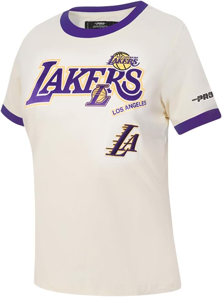 Womens NBA Retro Cascade Cotton Short Sleeve Slim Fit Tee - Image 3