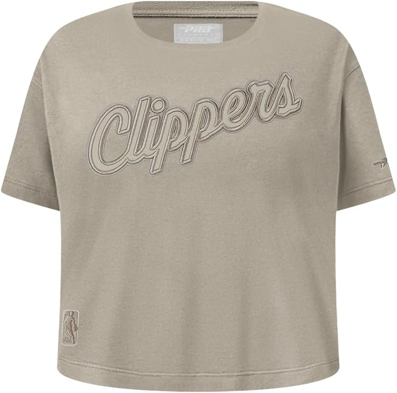 Pro Standard Big Girls NBA Neutral Cotton Short Sleeve Boxy Tee - Image 75