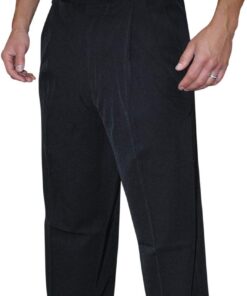 Smitty Men's Basketball Premium 4-Way Stretch Pleated Front Officials Pants - Slash Pockets