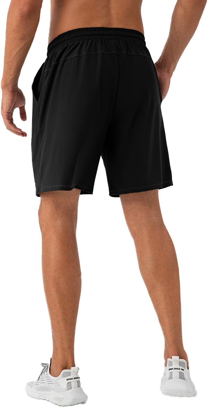 YEL Men's Athletic Gym Shorts with Pockets Basketball Shorts Quick Dry Lightiweight for Workout Running Summer Beach - Image 4