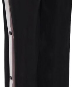 TiaoBug Kids Boys Girls Tear Away Basketball Pants Post Surgery Button Elastic Waist Pants with Pockets