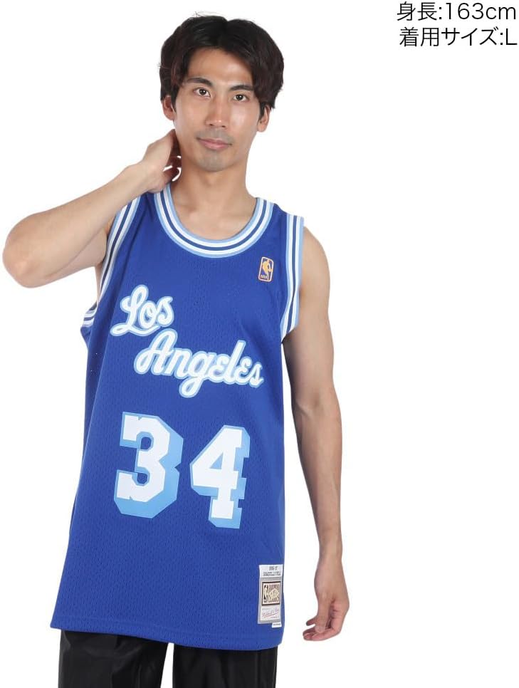 Mitchell and Ness O`Neal Royal #34 Lakers Swingman Jersey (18013-LALROY96SON) - Image 2