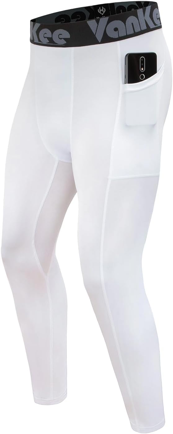 Men's Compression Pants with Pocket Workout Base Layer Athletic Sports Tights Leggings for Yoga Basketball Running Gym - Image 9