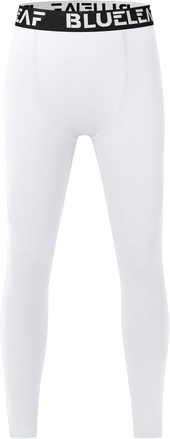 Blueleaf Boy's Compression Leggings Youth Athletic Tights Basketball Baseball Football Pants Quick Dry Sports Base Layer - Image 13