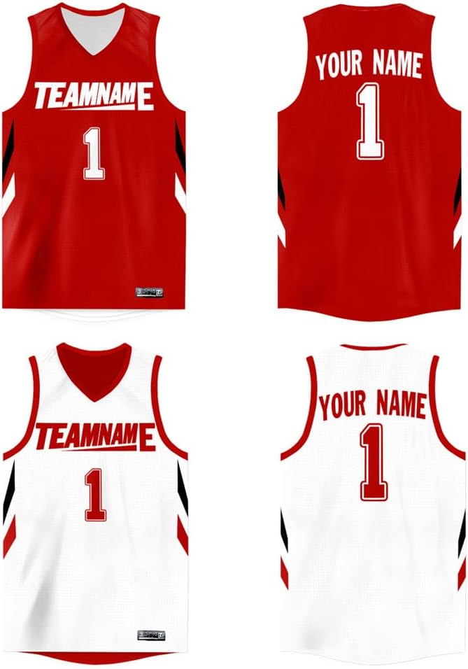 Custom Reversible Basketball Jersey Mesh Performance Uniform Personalized Printed Name Number for Men/Boy - Image 25