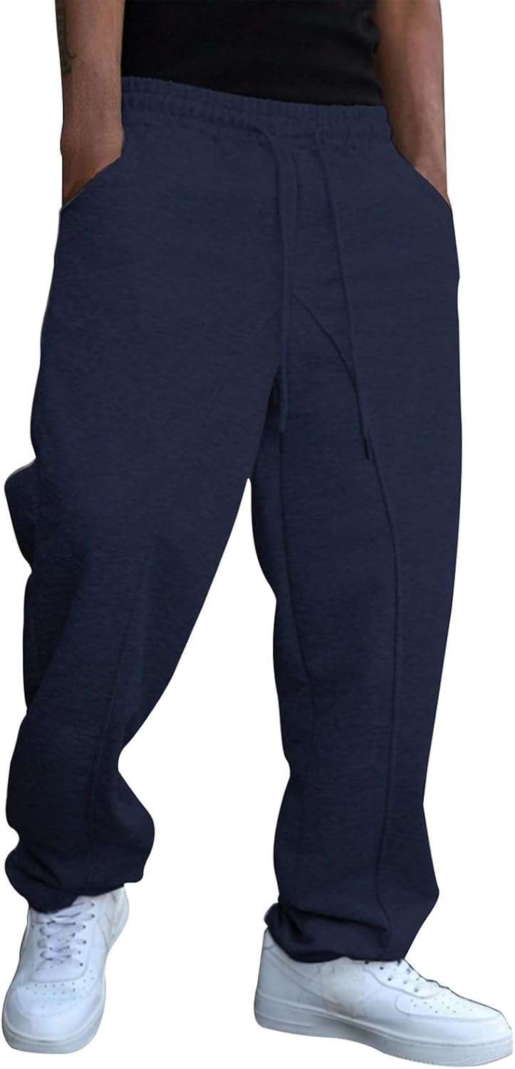 Men's Baggy Sweatpants Fleece Casual Pants Elastic Waist Athletic Workout Jogger Sweat Fall Winter 2025 - Image 26