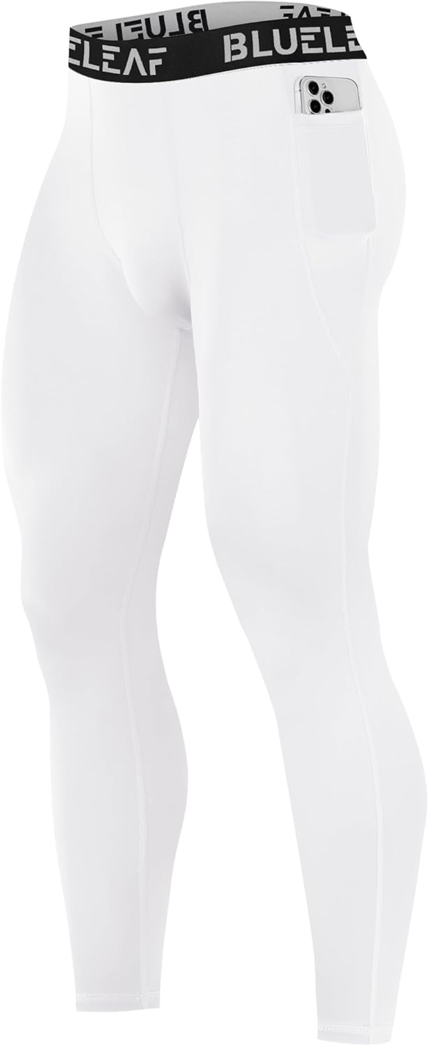 Blueleaf Men's Compression Pants Running Workout Leggings with Pockets Athletic Tights Base Layer for Basketball Sports - Image 8